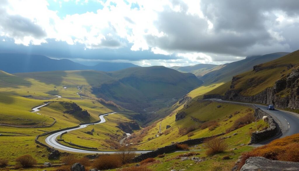 Buttertubs Pass scenic roads Yorkshire