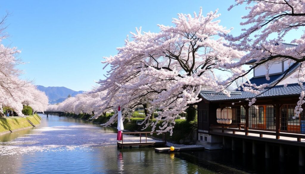 Kamo River cherry blossoms