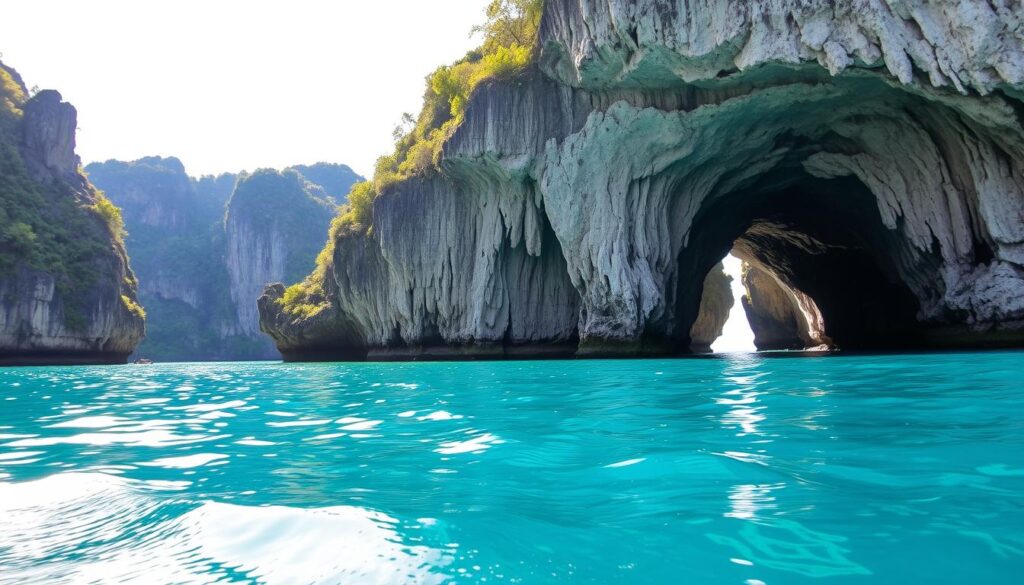 Koh Talu sea caves