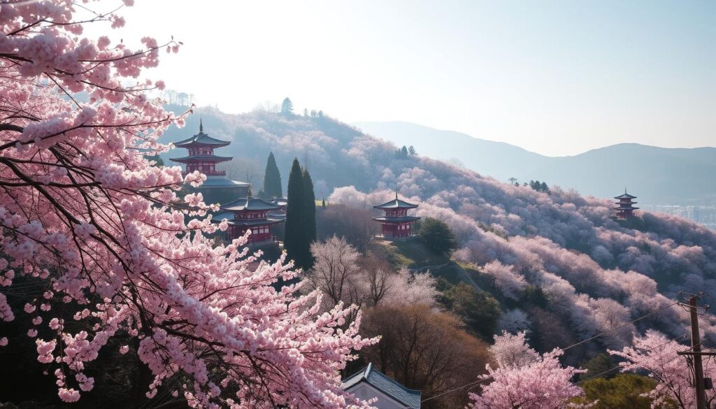 Nara cherry blossoms on Yoshinoyama