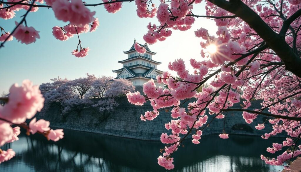 Osaka Castle sakura views