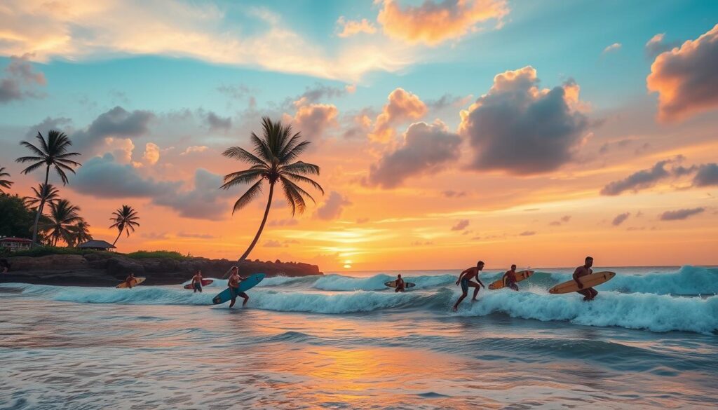 Surfing in Canggu