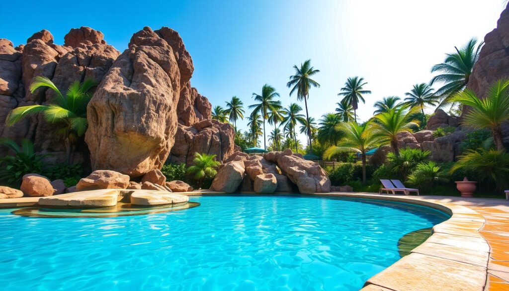 natural rock formations pool