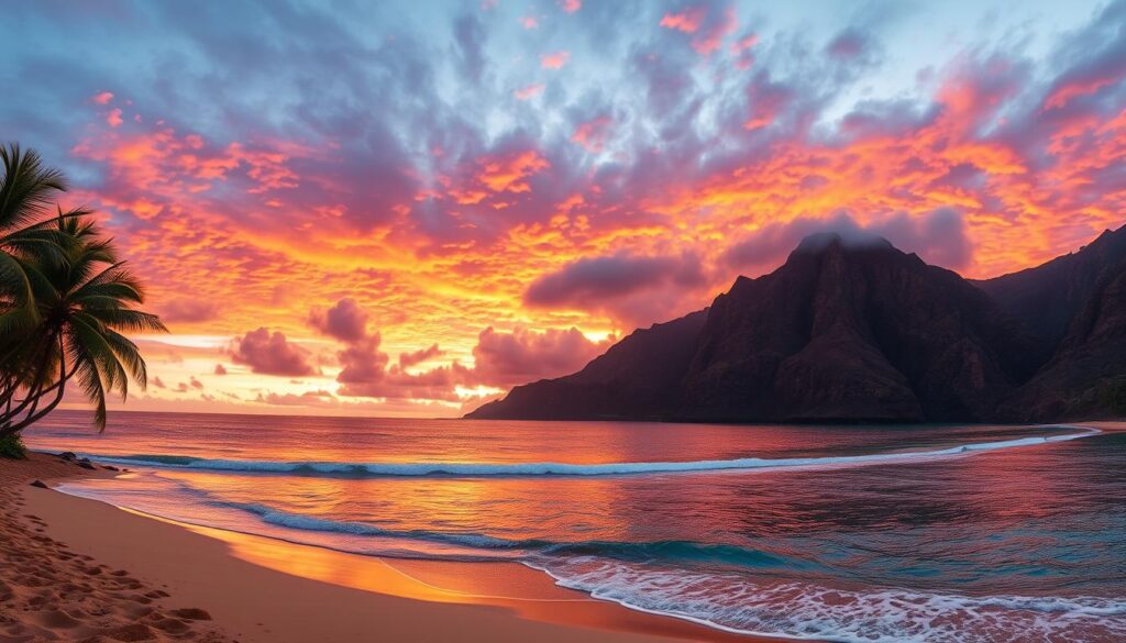 Maui beach sunset