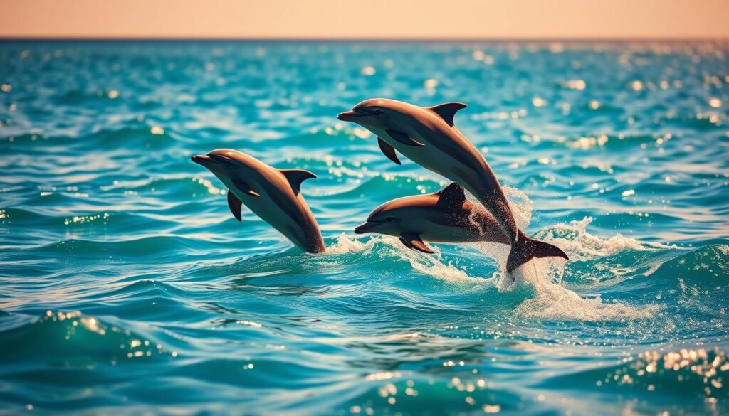 spinner dolphins in action